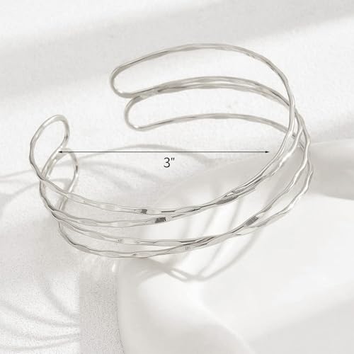 Long tiantian Arm Cuff Gold Bangles Cuff Bracelets Adjustable Upper Arm Jewelry for Women Beach Jewelry Trendy Stuff Gifts - color: A6:Arm Cuff