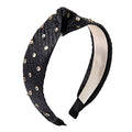 BVGA Rhinestone Rattan Headband Straw Headbands Fashion Rattan Wide Head Band Boho Headbands Summer Bohemian Woven Headwear Hair Head Knot Headband for Woman Girl Hair Accessories(black)