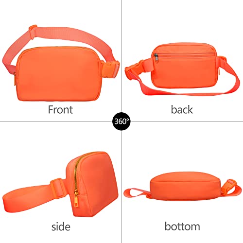 VOROLO Fanny Pack For Women And Men Crossbody Bag Belt Bag with Adjustable Strap Graduation Gifts Orange - color: Orange, style: 1 Pack Fanny Pack