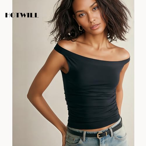 HOTWILL 4 Pack Women Skinny Belts for Jeans Dress Thin Waist Belt for Ladies - color: Gold Buckle D Black Beige Brown White, size: Small