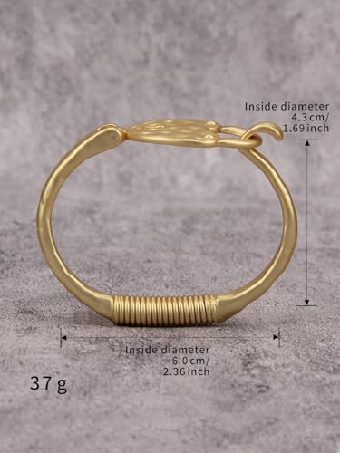 Chunky Gold Bracelet Trendy Gold Cuff Bracelets for Women Statement Silver Arm Cuffs Bangles Arm Punk Jewelry Accessories - style: Arm Cuff Gold