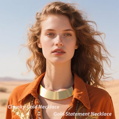 choice of all Chunky Gold Necklace Statement Necklace for Women Punk Chain Thick Gold Choker Jewelry Trendy Birthday Gifts - color: E:chunky necklace