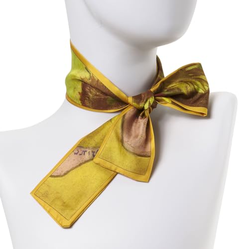 QIUTIMIY 4 Pack Purse Scarf Handbags Skinny Twill Hair Scarves Narrow Neck Scarf Band Women Fashion Accessories Bag Charms - color: Style 3-1