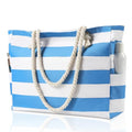 Clothirily Beach Bag for Women - Large Beach Tote Bag, Waterproof Sandproof Beach Bag with Zipper, Large Swim Pool Beach Tote - color: Sky Blue