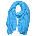 woogwin Women's Cotton Scarves Lady Light Soft Fashion Solid Scarf Wrap Shawl - color: Blue