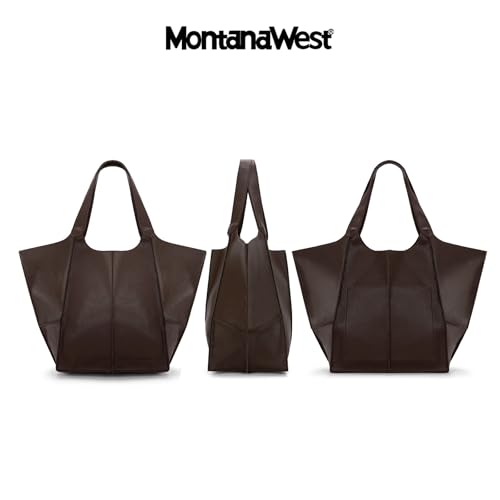 Montana West Tote Bag for Women Large Hobo Purses and Handbags - color: Dark Coffee