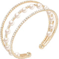 Suyi Rhinestone Bracelet Multilayer Gold Cuff Bracelet for Women Crystal Braidal Bracelets - color: Gold 7