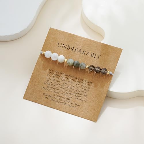Empath Anxiety Calming Protection Bracelets Gifts for Her, Natural Healing Natural Stone Beaded Bracelet Healing Bracelets Jewelry for Women - color: Protection