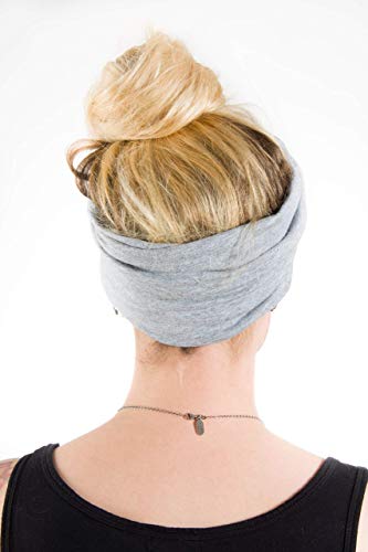 Twist Headband Extra Wide Scrunch Turban (Light Heather Gray) - color: Light Heather Gray