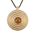JAOYU Boho Necklace for Women Large Pendant Necklace Boho Long Choker Leather Gold Necklace Vintage Earthy Jewelry Trendy - style: Chunky Hippie Necklaces