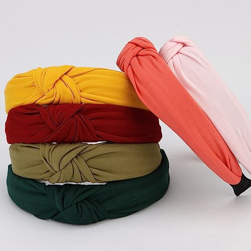 VELSCRUN Hairband, 12 Pack Colorful Headbands for Women Non Slip Wide Girls Head Bands Cute Boho Natural Knotted Headbands Hair Accessories Womens Fashion - color: headbands 15