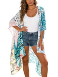 Breezy Lane Kimonos for Women Swimsuit Coverups Beach Cover Up Swimwear Cardigan Summer - color: Blocks D