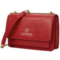 LL LOPPOP Women's Small Classy Crossbody Purse Top Handle Handbags Leather Satchel Bags for Women - color: C-red(2052)