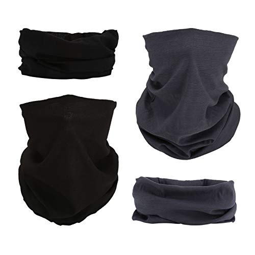 4 Headband Bandana Balaclava Half Face Mask Shield Head Hair Scarf Neck Gaiter Hat Multipurpose For WoMen Men Breathable Reusable Washable Camo Cashew Flower Black Grey - color: 4x Man's Selection Mask