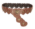 XuoAz Women Wide-Disc-Western-Belt Chunky-Cowgirl Cowboy Belt Concho Country Leather Belt for Dress