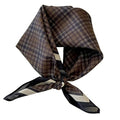 21 x 21 Inch Cotton Bandana for Women and Men,Soft Breathable Head Scarf, Multi-purpose Headband, Hair Scarf - color: Checkered Coffee-un07