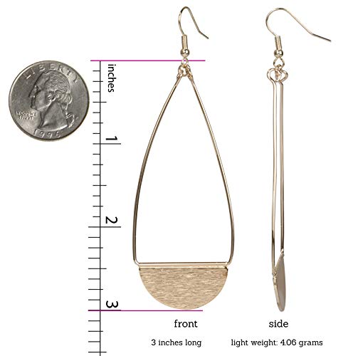 SPUNKYsoul Shield Paddle Earring Lightweight Statement Earrings | SPUNKYsoul Collection - style: Large Gold