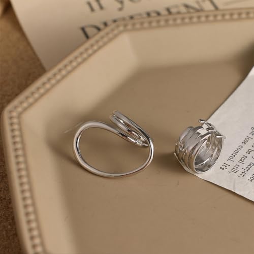 2Pcs Chunky Gold Geometric Statement Knuckle Rings Set Adjustable Irregular Open Thumb Ring Vintage Two Finger Joint Midi Jewelry Metal Accessories for Women