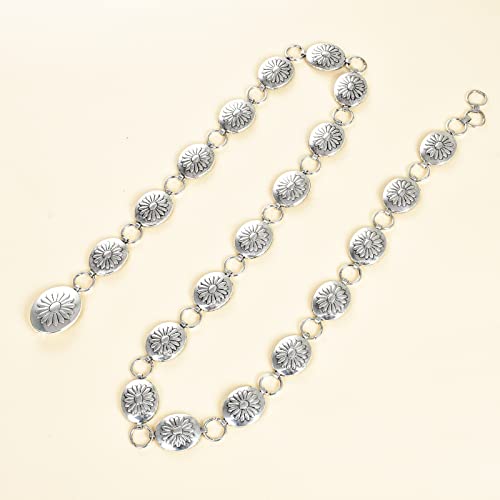 Luvatar Fashion Metal Waist Chain Belt Blouse Dress Sweater Chain Belt… - color: Silver-53