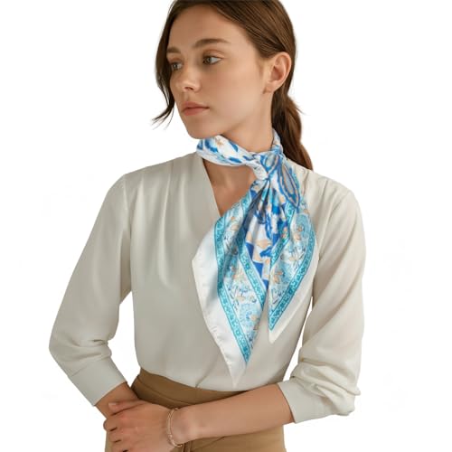 RIIQIICHY Women Head Hair Scarf Like Satin Silk Scarf Sleeping Hair Wrapping Night 27.5" - color: C005