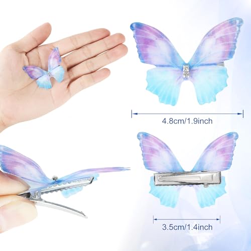 20Pcs Rhinestone Y2K Glitter Hold Hair Jaw Clips, Cute Hair Claws, and Butterfly Clips for Teens Women - Gifts - color: Novelty Style