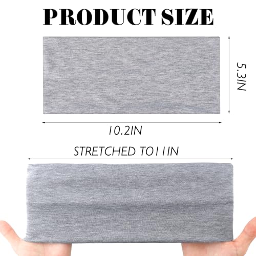 Zkptops 6Pcs Headbands for Women Non Slip Extra Wide Sport Headbands Soft Wide Hair Bands for Girls Elastic Fabric Sweat Hair Warp Workout Yoga Running Daily Hairs Accessories(Black White Gray Beige) - color: TH 6PCS Colorful