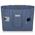 HOMESPON Large Canvas Tote Bag for Women Everything Bag with Pockets and Laptop Sleeve - color: Blue