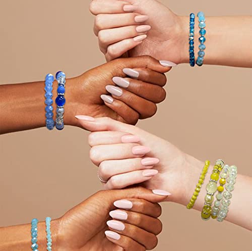 Noessla Beaded Boho Stretch Bracelet Colorful Stackable Crystal Beads Bracelets Trendy Costume Jewelry Mothers Day Gifts for Women - color: 21-Yellow