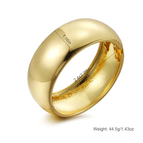 YMBYCM Gold Chunky Bangle Bracelets for Women Trendy Wide Chunky Cuff Bracelets Wrap Bracelet - style: E-G