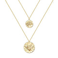 Turandoss Gold Layered Necklaces for Women - 14K Gold Plated Handmade Multilayer Bar Pearls Coin Disc Moon Butterfly Medallion Adjustable Dainty Layered Choker Necklaces for Women Jewelry - style: 2PCS - Small Bee&Big Bee