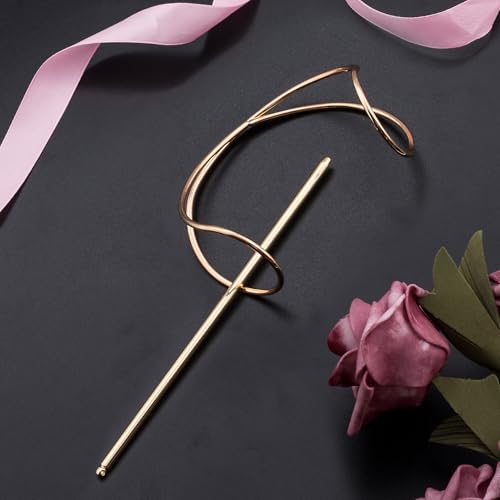 OIIKI X-Shaped Hair Stick, Bun Holder, Hair Cuff, Wedding Bun Cage, Vintage Hair Pins for Women (Gold, 1pcs)