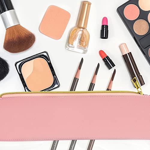 LOKFAR Nylon Makeup Bag DIY Chenille Letter Clear Travel Zipper Pouch, Preppy Makeup Bag Clear Cosmetic Bag, Water-proof Makeup Travel Pouch Snack Bags for Women (Pink) - color: Pink