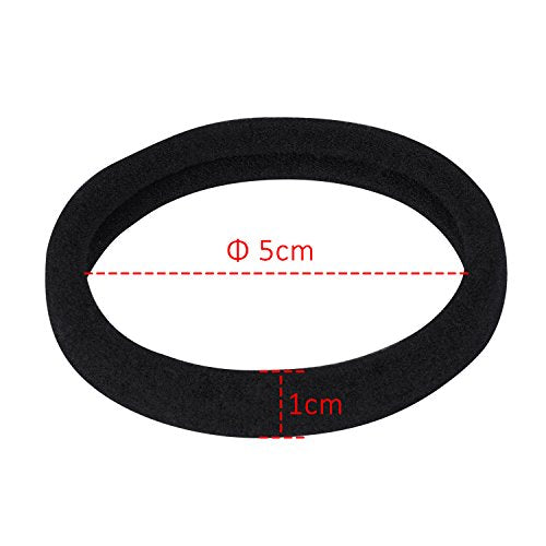 EBOOT 20 Pieces Large Stretchy Hair Ties Elastic Braids Bands Ponytail Holders Headband for Thick Heavy and Curly Hair School Home(Natural Color,5 cm in Diameter, 1 cm in Width) - color: Natural Color