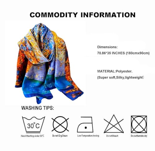 Acotavie Scarfs for Women Dressy Fashion Scarves Long Floral Pattern Scarf Lightweight Sunscreen Shawls - color: C028