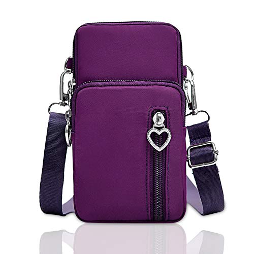 BIAOTIE Lightweight Small Crossbody bags Cell Phone Purses Travel Pouch Shoulder Bag for Women - color: Dark Purple