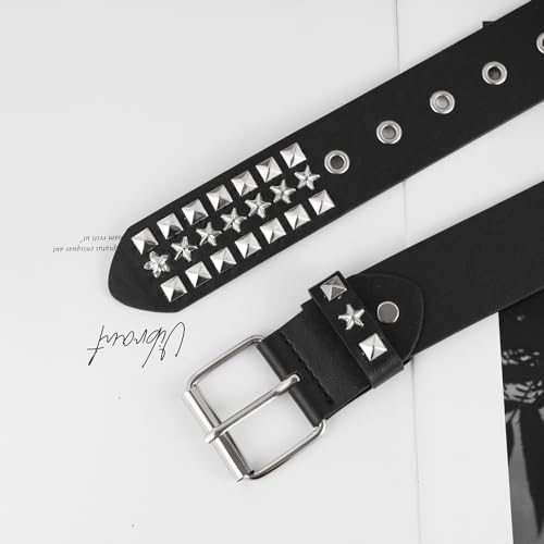 MILAKOO Punk Leather Waist Belt for Women Vintage Accessories for Hippie Skateboarding Enthusiasts - color: G