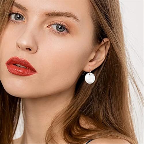 2 pair Gold Circle Disc Dangle Drop Earrings for Women Lightweight Small Round Hoop Statement Earrings Minimalist Jewelry for Women Gift for Her
