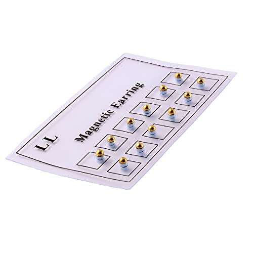 Stainless Steel Crystal Fake Ear Stud Earrings Nose Lip Ring Clip on Cubic Zirconia Tragus for Women Men Multicolor Non Piercing Jewelry Set - style: 12pcs Gold Studs