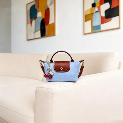 Dreubea Womens Chic Mini Bag Convertible Crossbody & Top-Handle Handbag for Everyday Elegance - color: Light Blue