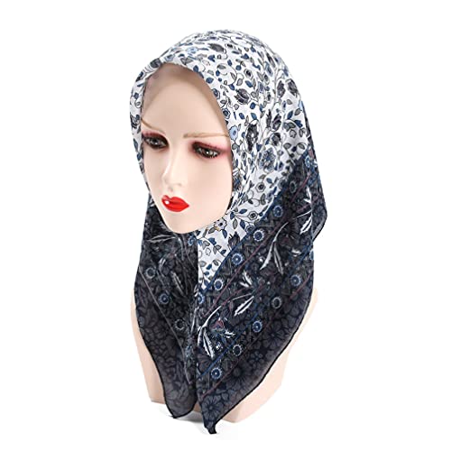 K-Elewon 27.5” Women Medium Square Scarf Head Scarf- 2PCS Neck Scarf Hair Scarf Head Sleeping Wraps Scarfs for Women H07 - color: Se08(2pcs)