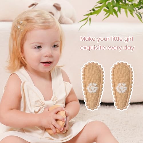 YLEN YHXX 20 PCS Baby Snap Hair Clips Mini Baby Barrettes 1.5 Inches Cute Floral Print Toddler Hair Clips Non Slip Wrapped Girls Hair Clips Hair Accessories for Infants Toddler - color: 20PCS-A