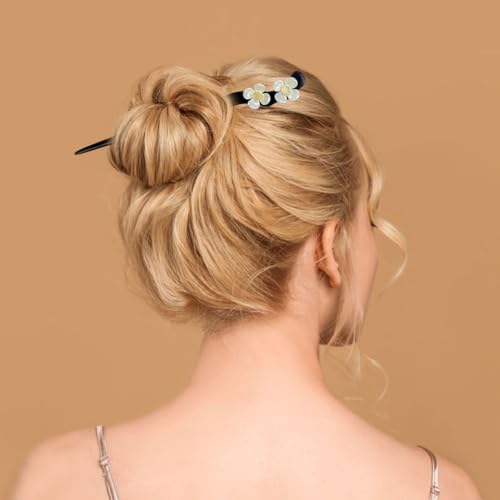 6 Pcs Vintage Wood Hair Sticks Chinese Hair Pins Hair Bun Sticks Flower Updo Holders Hair Chopsticks Hair Accessories for Women Girls
