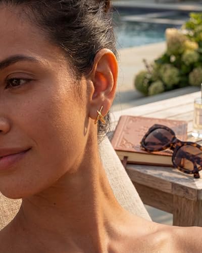 Gold Earrings for Women Trendy,14K Gold Stud Earrings Dainty Earrings Simple Minimalist Gold Earrings Hypoallergenic Earring for Women Gifts - color: Sloane & Gold