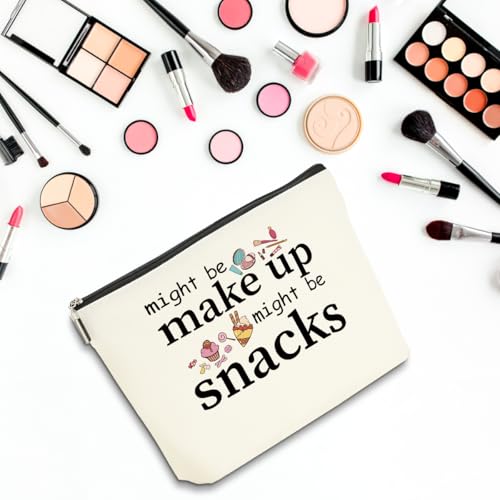 2 PCS Friend Gifts for Women Makeup Bag, Snack Bags, Funny Gifts Cosmetic Bags, Sister Birthday Christmas Graduation Friendship Gift for Daughter From Mom - might be makeup might be snacks - color: Multicolor 0081