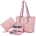 Purses And Wallets Set For Women Work Tote Satchel Handbags Shoulder Bag Top Handle Totes Purse With Matching Wallet - color: A57-3pcs/Set Pink