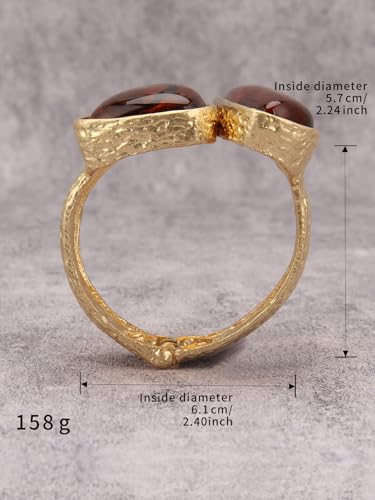 Chunky Gold Bracelet Trendy Gold Cuff Bracelets for Women Statement Silver Arm Cuffs Bangles Arm Punk Jewelry Accessories - style: Chunky Gold Bangle