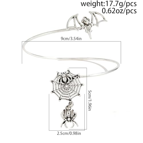 Arm Cuff for Women Gold Upper Arm Bracelet Minimalist Adjustable Cuffs Bangle Punk Dress Jewelry - style: Spider