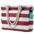 Clothirily Beach Bag for Women - Large Beach Tote Bag, Waterproof Sandproof Beach Bag with Zipper, Large Swim Pool Beach Tote - color: Red
