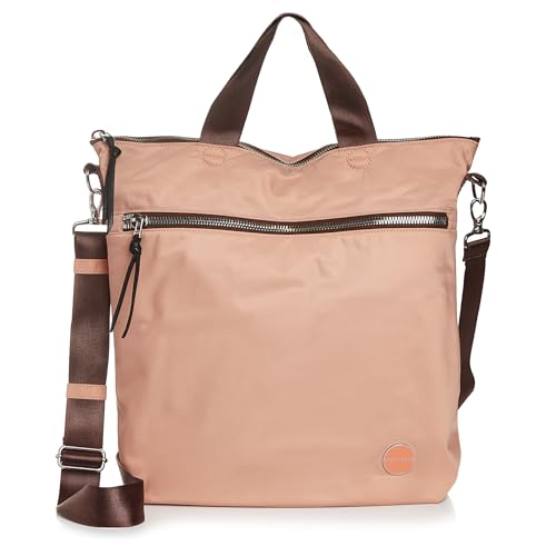 shortyLOVE Wonder Crossbody Messenger Bag - Womens Stylish Nylon Travel Handbag with 55" Adjustable Removable Strap - color: Peach