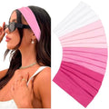 Huachi Pink Headbands for Women Valentines Day 16 Pack Elastic Hair Bands for Women' Hair Non Slip Soft Cloth Fabric Trendy Head Bands, White & Pink - color: BLACK & PINK